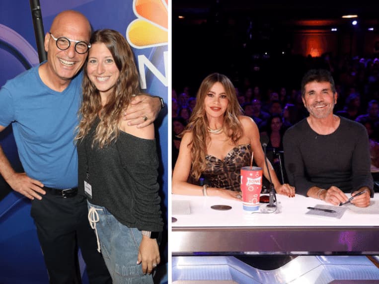 Howie Mandel, Jacklyn Shultz on the TCA NBC Press Tour carpet, Sofia Vergara and Simon Cowell on 'America's Got Talent'